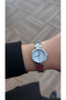 Silver Retro Round Women's Wristwatch with Snake Skin Band - 6
