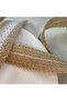 Lace Detailed Decorative 25mm Straw Ribbon (1 Meter) - 2