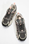 Women's High Sole Rubber Laced Casual Sneakers Hj 24809Z Grey - 5