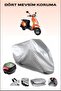 Rear Bag Matching Motorcycle Tarpaulin for Kuba Blueberry, Gray, Safe, Waterproof Durable Fabric