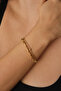 Steel 2-Piece Combination Ball and Paperclip Rectangular Chain Bracelet Minimal Tarnish Resistant 17+4cm & 21cm - 3
