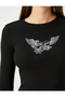 Long Sleeve T-Shirt Crop Crew Neck Printed - 5