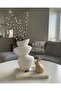Handmade Textured Ceramic Vase, Nordic Style Vase, Boho Bohemian Style Decorative Ceramic Rock Vase,