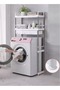 Washing Machine Rack Storage With Drawer White