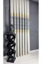 Backdrop Curtain (Light Gray - Gold) Crown, Mahal Pattern, 1E3 Layers of Tight Pleats, Patterned Backdrop Curtain - 2