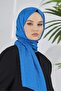Cobalt Blue Loryan Scarf Jacquard Goose Feet Shawl - 2