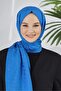 Cobalt Blue Loryan Scarf Jacquard Goose Feet Shawl - 3