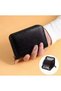 Genuine Leather Zippered Multi Card Holder Wallet