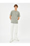 Men's Green Striped T-Shirt - 2