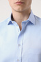 Ds Groom Regular Fit Blue Plain 100% Cotton Non-Iron Shirt - 3