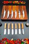 12 Pieces Set 6 Pieces Steak Kitchen Fruit Vegetable Knife and 6 Pieces Butter, Jam, Chocolate Knife Dowry Set - 8