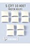 100% Cotton Satin 5 Pairs of 10 Pillowcases Set - Ecru