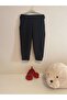 Girls Boys High Waist Organic Cotton Elastic Inside Raster Winter Sweatpants - 2