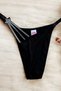 Women's Black Stone Padded Support Bra Panty Set Underwear - 3
