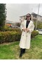 Zora Long Button Detail Trench Coat Tns-4317 - 2
