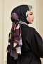 Hawaiian Cotton Viscose Shawl Plum Black - 5
