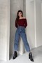 Pack of 3 Madonna Collar Corded Fabric Ribbed Knit Blouse Long Sleeve Flexible Basic Top - 5