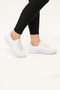 Tight Fit White Silver Mesh Lightweight Flexible Women's Sports Shoes Flexible g - 6