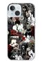 iPhone 15 Compatible Death Note Collage Design Clear Silicone Case