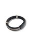 Men's Leather Bracelet with Steel Rope Detail
