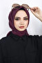 Women's Hijab Practical Bamboo Cashmere Scarf Plum