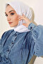 Women's Hijab Practical Bamboo Cashmere Scarf White - 3