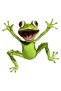 Naughty Frog Sticker Car, Motorcycle, Helmet, Laptop, Glass Sticker 14X12 cm