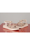 Beige Women's Cross Stone Sandals - 3