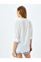Long Sleeve Stand Collar Pocket Aerobin Satin Shirt with Fold Detail - 3