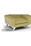 Light Sandal PU Leatherette Single Seater Sofa, Comfortable Living Room Furniture - 6