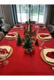 Pearl Velvet Textured Red Tablecloth (Napkins Not Included)