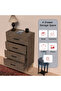 Wooden Chest Drawer with 4 Drawers Cabinet for Living Room-Ferro Bronze MFC Board - 3