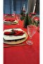 Pearl Velvet Textured Red Tablecloth (Napkins Not Included) - 5