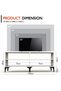Modern TV Stand with 4 Open Shelves, Monitor and TV Stand for Home and Office- White - 3