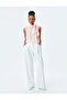 Tie-Front, Detailed Stand-Up Collar, Sleeveless Satin Blouse - 2