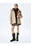 Inflatable Coat Hooded Quilted Zippered Snap Button Pocket - 2