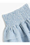 High-Waisted Striped Skirt with Ruffled Gipe Detail - 3