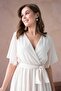 Short Sleeve Straight Chiffon Dress - 2