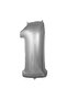 1 Year Old Silver Number Foil Balloon 34 Inch 76 cm - 2