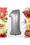 1 Year Old Silver Number Foil Balloon 34 Inch 76 cm