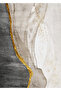 Hari̇kabi̇rev | Abstract Gold-Black-Grey Elegant Patterned Model Iii | Framed Tempered Glass Table Single Vertical - 2