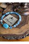 Aquamarine and Larimar Natural Stone Bracelet
