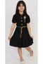 Girl's Summer Short Sleeve Wrapped Fabric Dress 6/12 Years
