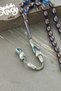 Silver Kazaz Tasseled Barley Cut Fire Amber Rosary - 5