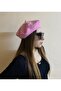 Pink Color Pearl French Painter Beret - Hat - Valentine's Day Gift