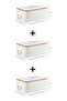 3-Piece Beige Printed Underbed Sweater Pique Blanket Clothes Storage Bag / 52X28X21 - 8