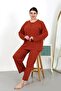 Women's Large Size Long Sleeve Combed Cotton Pajama Set Tile 202501