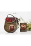Cat Love Figured Design Cross Braided Arm Bag and Wallet Combination – Green - 3