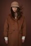 100% Wool Oversize Brown Coat - 8