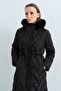 Hooded Goose down Coat Black - 3
